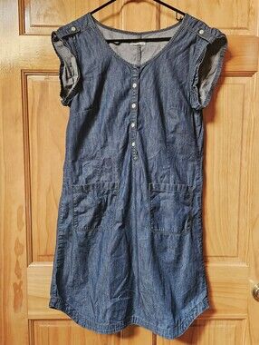 GAP Women's Denim Button-Front Dress